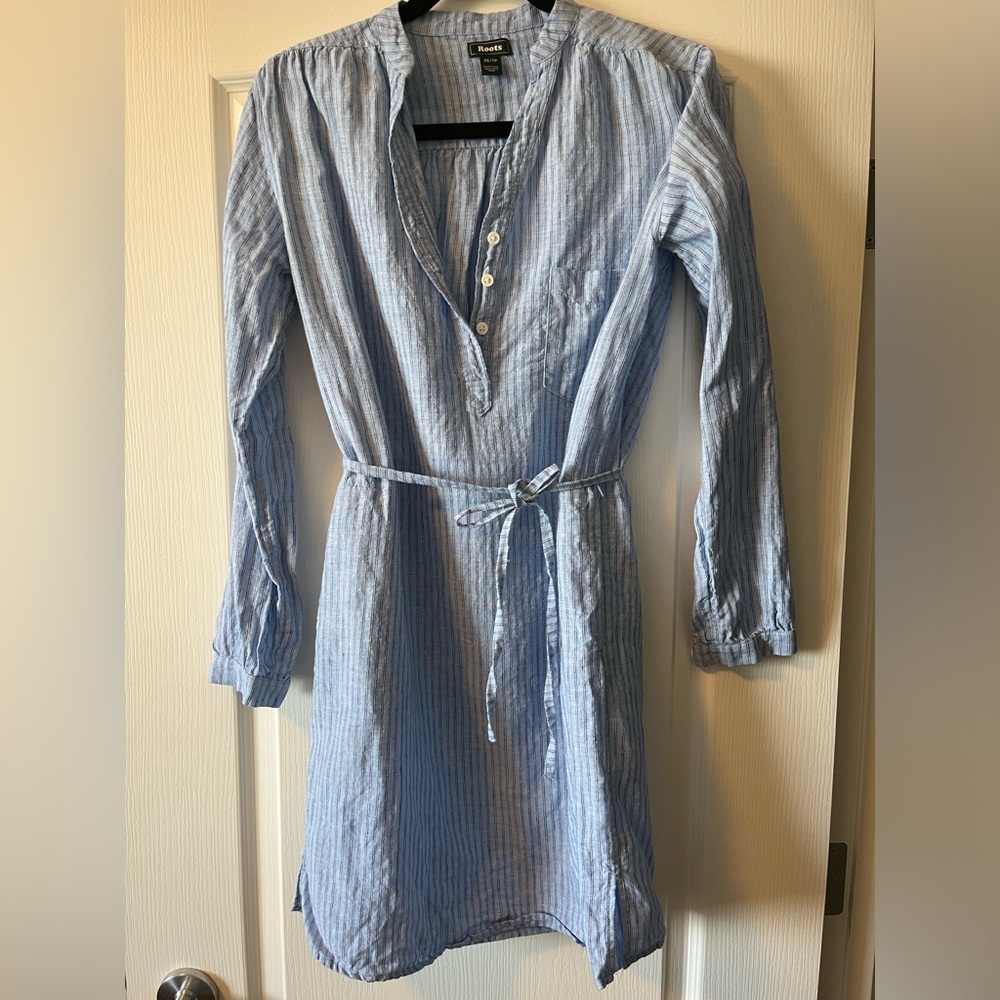 Roots Linen Shirt Dress